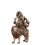 Pure Brass Durga Intricate Idol | 3" Sacred Art | 80g Compact Masterpiece | Enhanced Carving Divine Beauty | Jaipurio